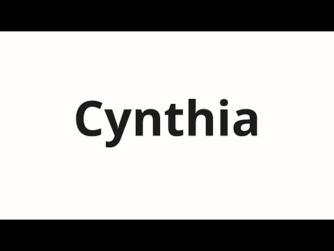How to pronounce Cynthia
