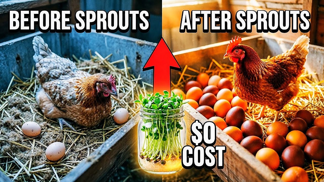 7 SPROUTS THAT BOOST EGG PRODUCTION FAST - NO SOIL, ZERO COST AND 3 DAYS