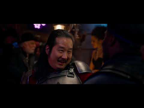 Borderlands (2024) official trailer frame with Lilith, Roland, Tiny Tina and Claptrap gearing up on Pandora