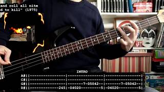 Video thumbnail for KISS - Rock and roll all nite (bass cover w/ Tabs) [full HD] by WellFire Project