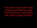 The All American Rejects Gives You Hell Lyrics