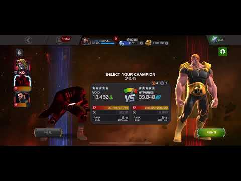 Void vs AQ Map 5 Hyperion miniboss - Marvel Contest of Champions