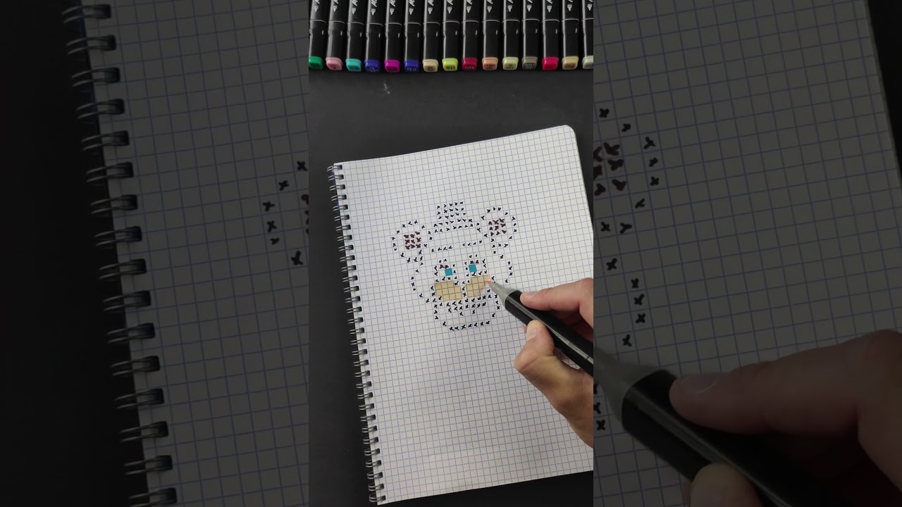 Freddy Fazbear | FNAF Pixel Art #pixel #pixelideas #drawing