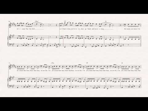 Flugelhorn - All About That Bass - Meghan Trainor Sheet Music, Chords, & Vocals