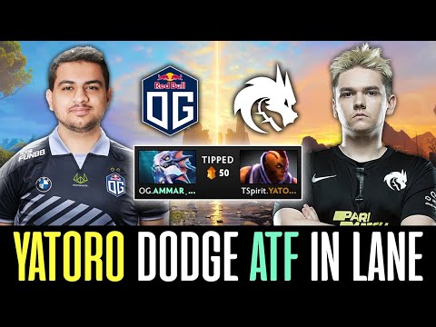 YATORO is too SCARED on ATF's SLARDAR in this game - OG vs TSPIRIT DOTA 2