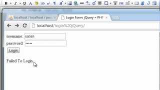 Login Form: jQuery + PHP + AJAX