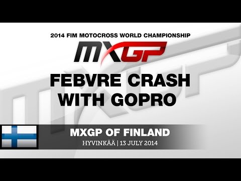 MXGP of Finland 2014 Romain Febvre GoPro Crash - Motocross