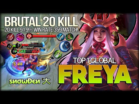RIP Savage Brutal 20 Kill. 91.9 Win Rate S19! sиσωÐєи  大 Top 1 Global Freya - Mobile Legends