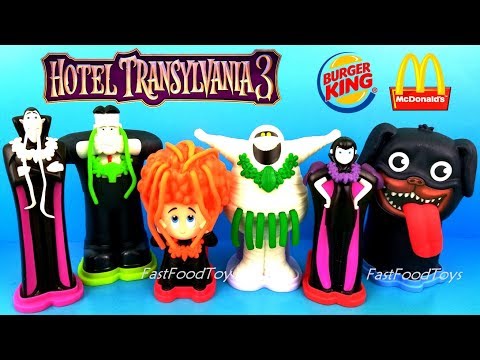 2018 HOTEL TRANSYLVANIA 3 BURGER KING JR KIDS MEAL FAST FOOD TOYS McDONALDS HAPPY MEAL TOYS FULL SET Video