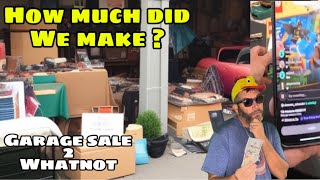 HOW MUCH MONEY did we MAKE? in 3 hours of garage sale picking to whatnot