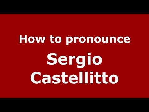 How to pronounce Sergio Castellitto (Italian/Italy) - PronounceNames.com