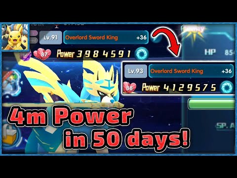 Upgrading Sword to lvl93 and 4 million Power! - Pokeland Legends