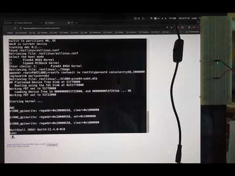 #NuttX App Dragged-n-Dropped to a Real #Ox64 BL808 SBC, thanks to WebSerial API