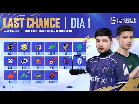 [PTBR] PMGC 2025 | Last Chance - Dia 1 | PUBG MOBILE Global Championship