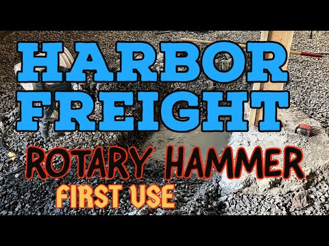 Harbor Freight Rotary Hammer - First Use on Concrete - I'm Impressed so Far