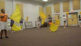 preview picture of video 'bhs band colorguard camp 09 routine to be our guest'