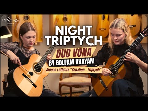 Duo Vona play "Night Triptych" by Golfam Khayam on Siccas Luthiers "Creation" Triptych and A. Tacchi