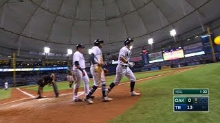 6/9/17: Rays tally 13 runs in blowout win over A&#39;s