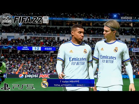 FIFA 22 PS5 - Real Madrid vs Manchester City Ft. Erling Haaland, Mbappe, | UEFA Champions League