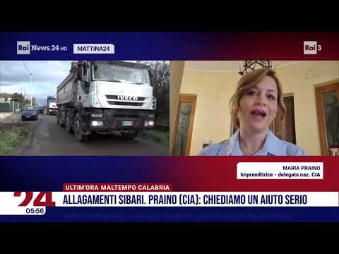 RAINEWS 24 - Maltempo in Calabria: danni devastanti all'agricoltura. Con Maria Praino (Cia)