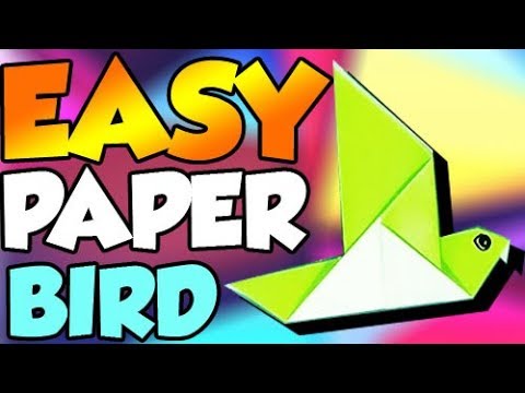 How To Make A Paper Bird? Easy Origami Papercraft - Under 3 minutes