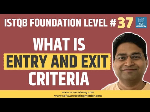 ISTQB Foundation Level 37 Entry and Exit Criteria in Software Testing