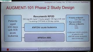 ASH23: Revumenib Monotherapy in RR KMT2Ar Acute Leukemia: Efficacy & Safety Results from the Piv...