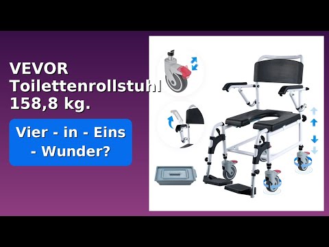 BEWERTUNG (2025): VEVOR Toilettenrollstuhl 158,8 kg. WESENTLICHE Einzelheiten
