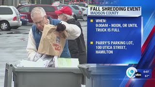 Fall paper shredding event happening in Madison County