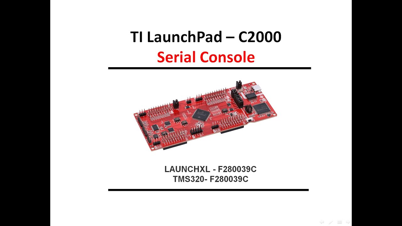 TI C2000 Serial Console in CCS 20.4