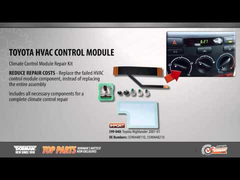 Highlighted Part: HVAC Control Module for Select Toyota Highlander Models