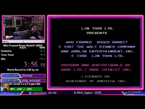 NES Who Framed Roger Rabbit 3:56.500 [Previous WR] - Twitch Stream
