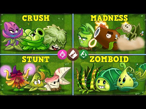 PvZ 2 Random 4 Team Plants Enchant + Arma + Enforce - Who Will Win? - Team Plants Battlez