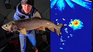 Ice Fishing for Lake Trout in Fancy Hub House Setup