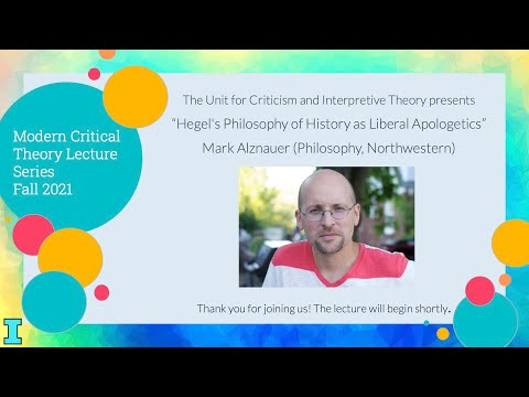 Mark Alznauer (Philosophy, Northwestern) | Modern Critical Theory Lecture Series Fall 2021