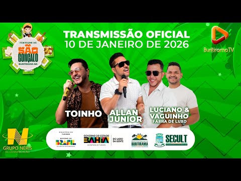 🔴 AO VIVO Festa de São Gonçalo 2026  | Shows + Revelação do Micarama 2026 | Dia 10/01