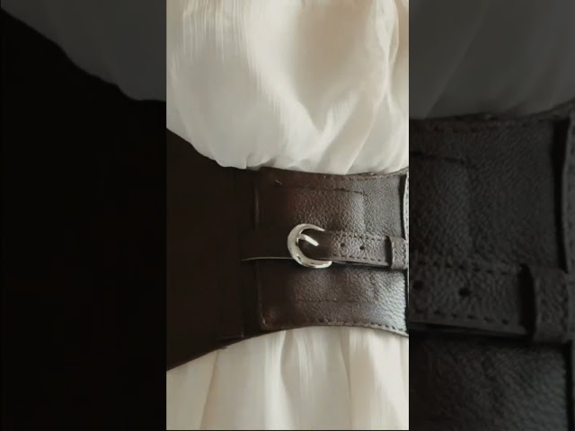 Vídeo relacionado con Cinturón Corsé para Mujer Corset de Cuero Elástico Cinturones Corset Ancho Retro Cinturón para Halloween Fiesta Vestido Ropa Diaria