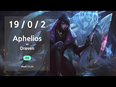 Aphelios ADC vs Draven - KR GrandMaster Patch 13.24