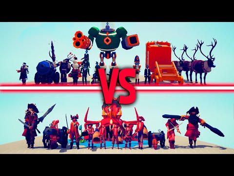 MEGA PIRATE TEAM vs MEGA HOLIDAY TEAM | TABS - Totally Accurate Battle Simulator