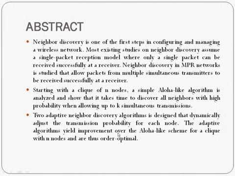 Neighbor Discovery in Wireless Networks with Multipacket Reception