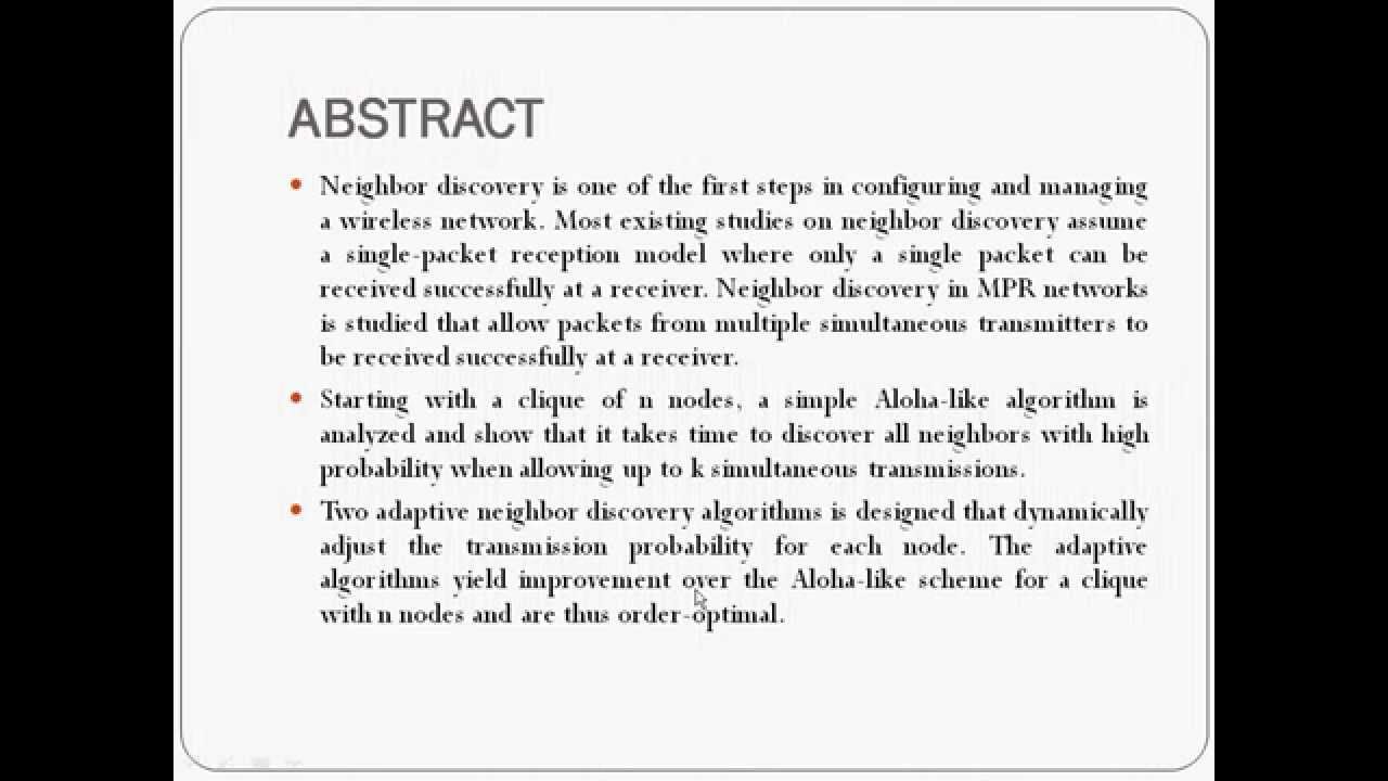 Neighbor Discovery in Wireless Networks with Multipacket Reception