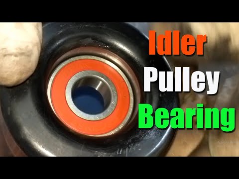 Part of a video titled How to Replace Your Idler Pulley Bearing Easily - YouTube