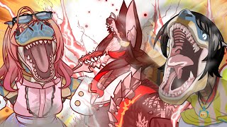 【手描き】大空スバルを超える咆哮を轟かせる一条莉々華と大神ミオ【大空スバル/一条莉々華/大神ミオ/ホロライブ/ホロライブ 切り抜き/hololive】