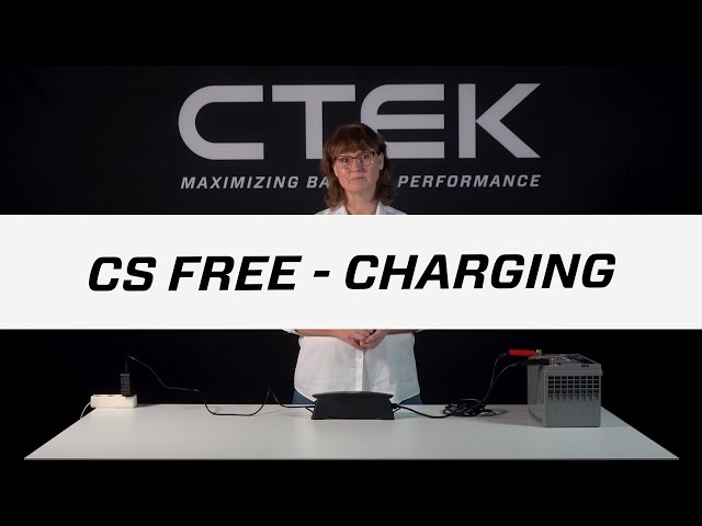 Ctek Cargador De Baterías Cs Free, Sin Cables 12v 20a video