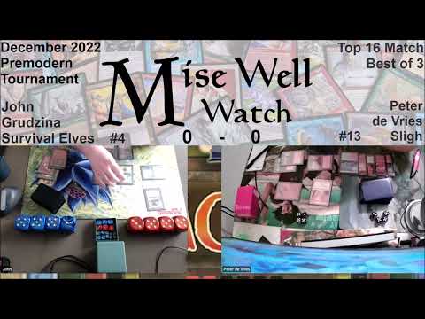 December 2022 Premodern Monthly - Top 16 Match - Survival Elves vs Sligh