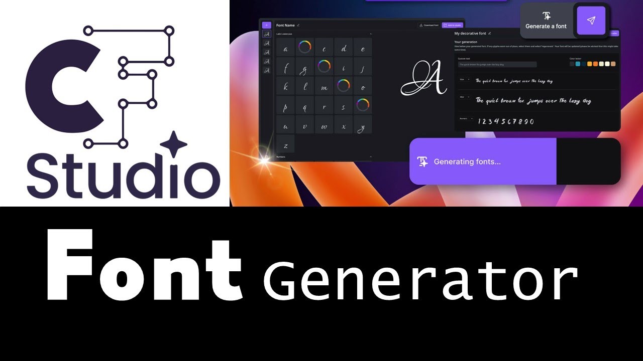 Generate FONTS With A.I in Creative Fabrica Studio