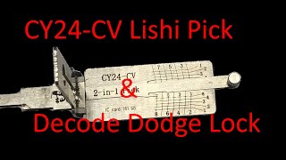 (488) CY24-CV Lishi Picking & Decoding Dodge Door Lock