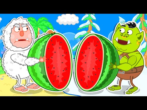 Lion Family 🍒 Journey To The Center Of The Earth 7. Yeti vs Orc | Cartoon For Kids