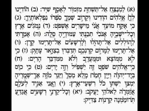 Tehilim 75 chanté en Hébreu