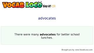 Video thumbnail for advocates